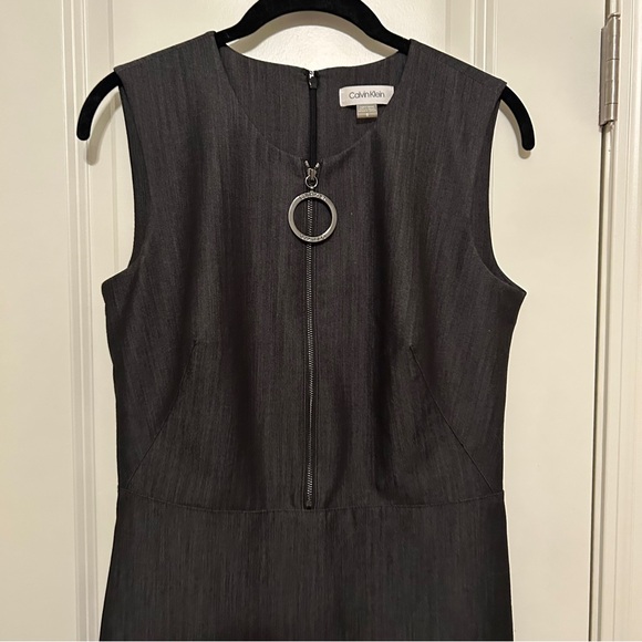 Calvin Klein gray denim sheath dress zip ‼️must bundle or buy now, no discount‼️ - Picture 5 of 15